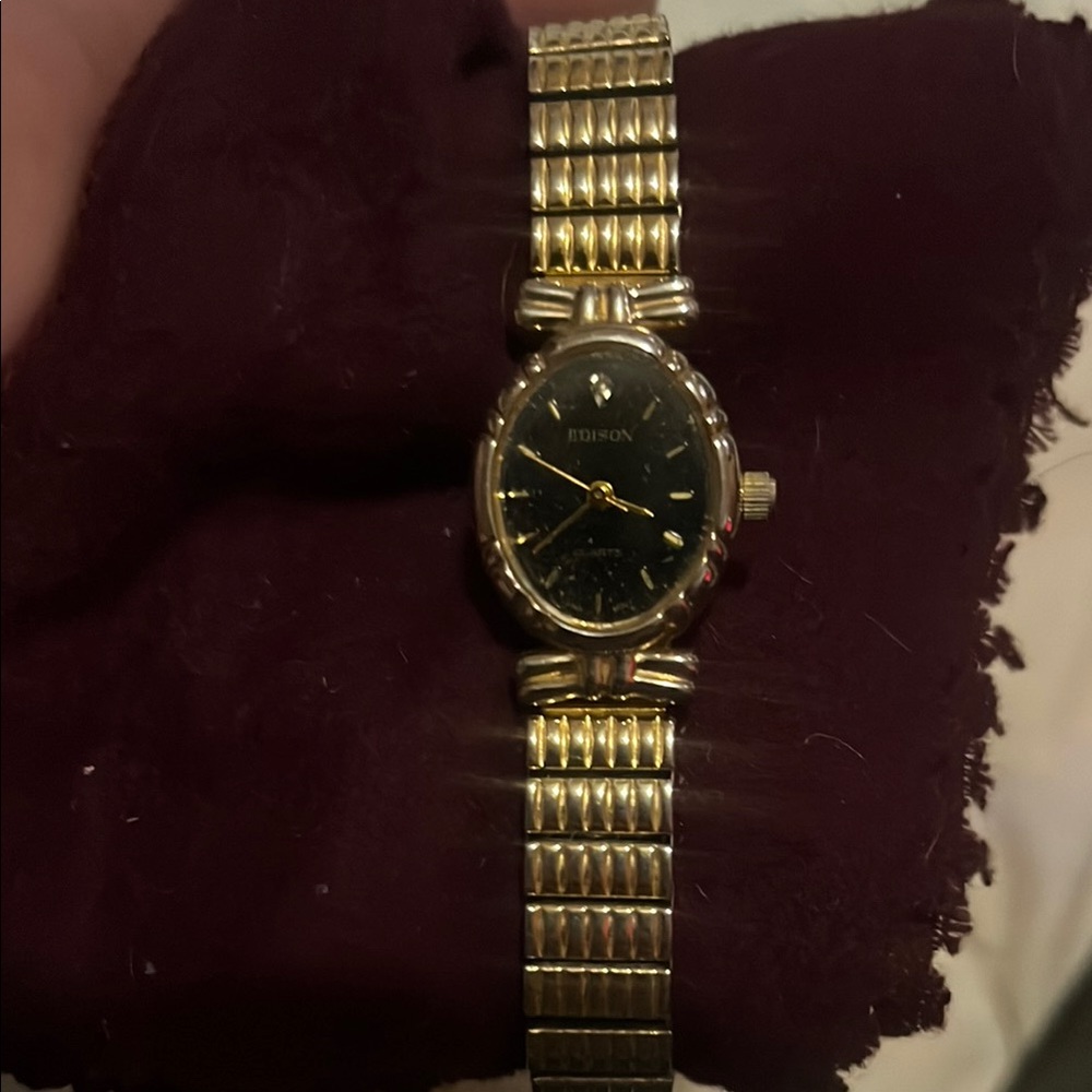 Edison Gold and Black Watch